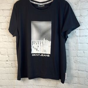 DKNY Jeans Black‎ T-shirt, Short Sleeve Tshirt, Black T-shirt